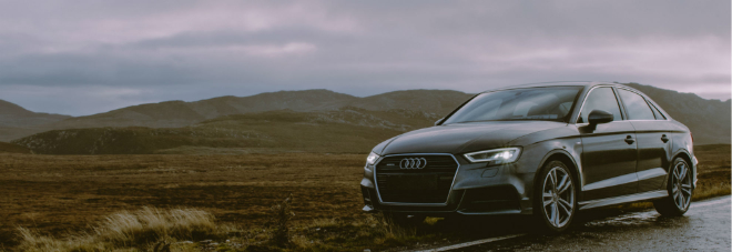 Car in landscape